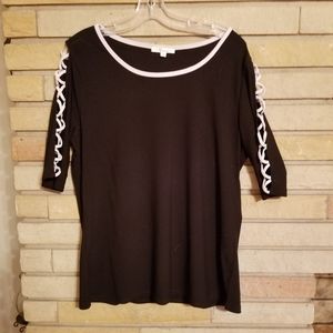 89th+Madison Black & White Top Size LARGE